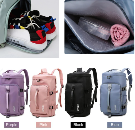 Maleta Deportiva Multifuncional 4 en 1  👉 Úsala como mochila, bolso de hombro, bolso de gimnasio o maleta de viaje. Una sola maleta, 4 formas de llevar tu estilo y organización.